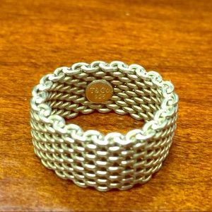 Tiffany mesh ring, size 6